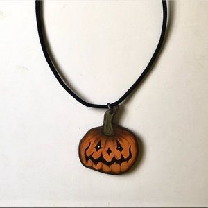 Necklace, handmade jewelry, Pumpkin . Original artwork